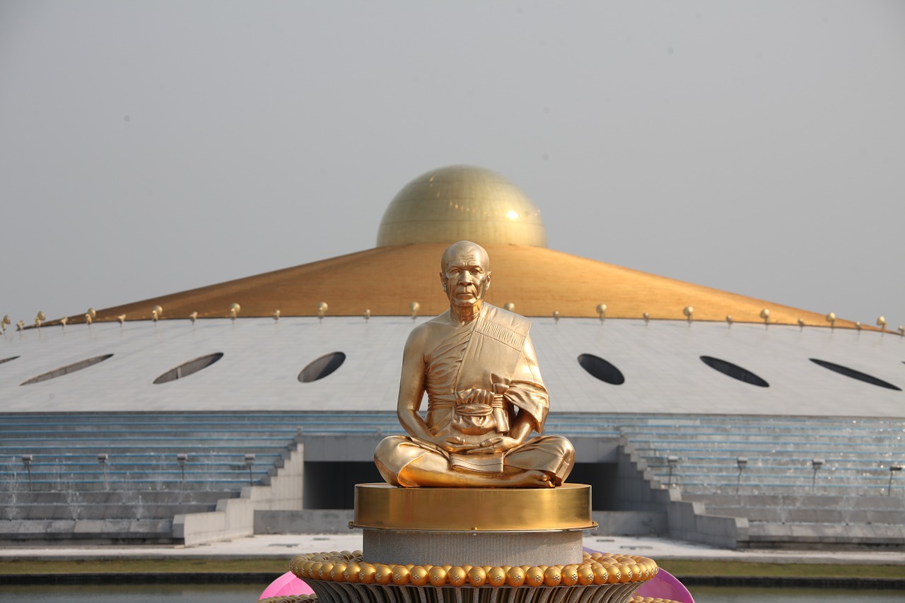 Budha, Vienuolis, Auksas, Budizmas, Phramongkolthepmuni, Dhammakaya Pagoda, Wat, Phra Dhammakaya, Meditacija, Tailandas