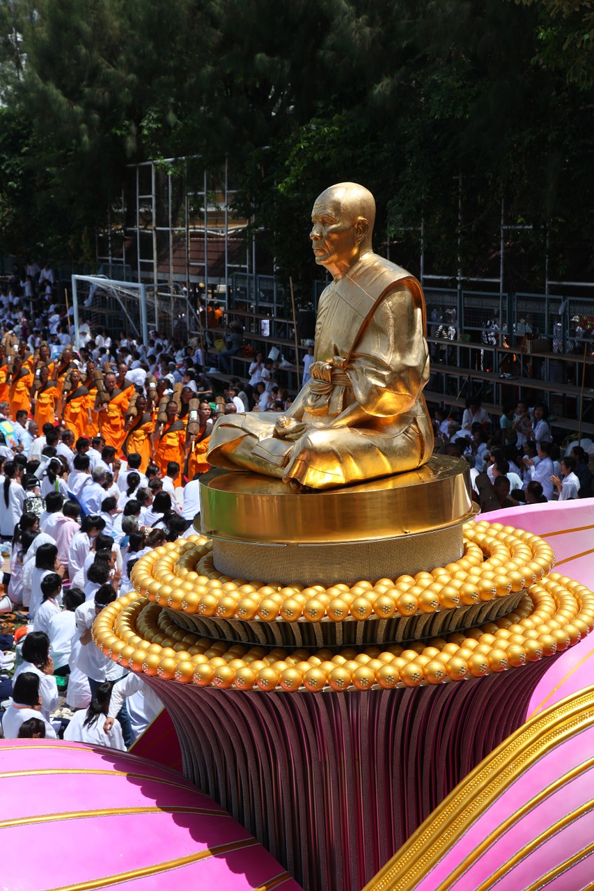 Budha, Vienuolis, Auksas, Budizmas, Phramongkolthepmuni, Dhammakaya Pagoda, Wat, Phra Dhammakaya, Meditacija, Tailandas