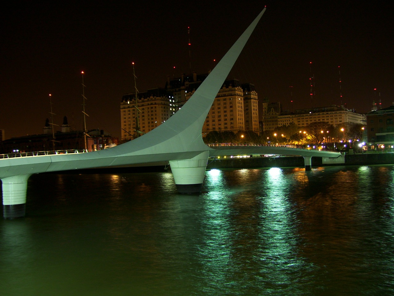 Buenos Airės, Argentina, Tiltas, Vanduo, Upė, Naktis, Nemokamos Nuotraukos,  Nemokama Licenzija