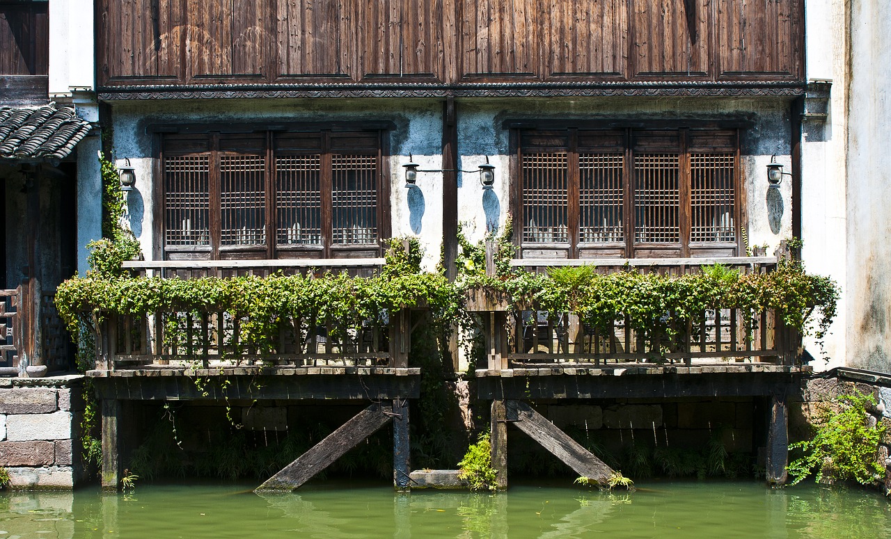 Pastatas, Senovės Architektūra, Kinijos Vėjas, Senovė, Ming Ir Qing Dinastijos, Huizhou Architektūra, Medžio Rėmas, Medinis, Plytelės, Žalia Juoda