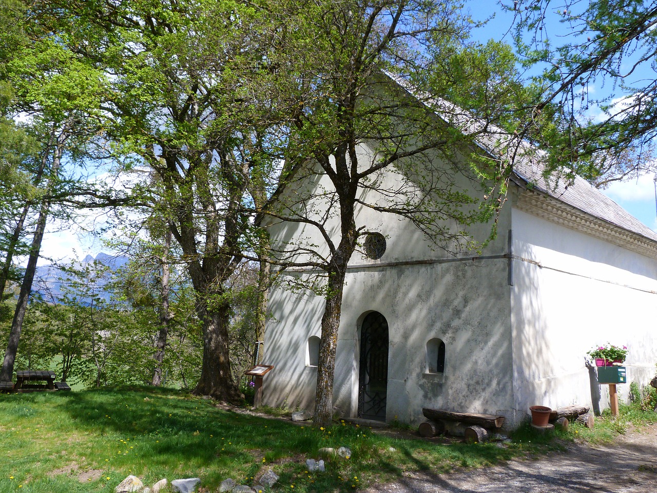 Pastatas, Religinis, Hermitage, Buvęs, Koplyčia, Mažas, Izoliuotas, Kalnas, Hautes Alpes, Ramybė