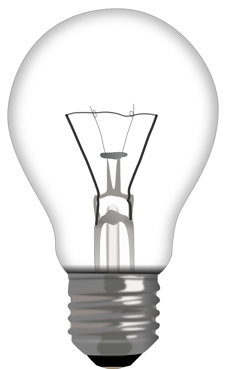 Lemputė, Šviesa, Elektra, Lempa, Galia, Thomas Alva Edison, Išradimas, Vatas, Energija, Nemokama Vektorinė Grafika