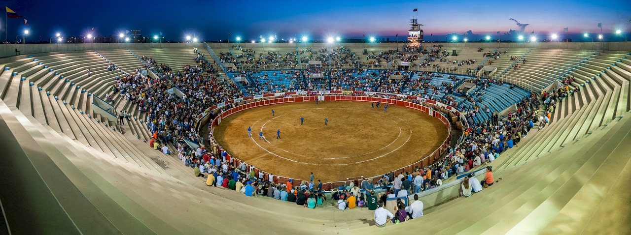 Bulių Žiedas, Plaza De Toros, Panorama, Maracaibo, Venezuela, Sporto, Įvykis, Minios, Bulius, Kovoti