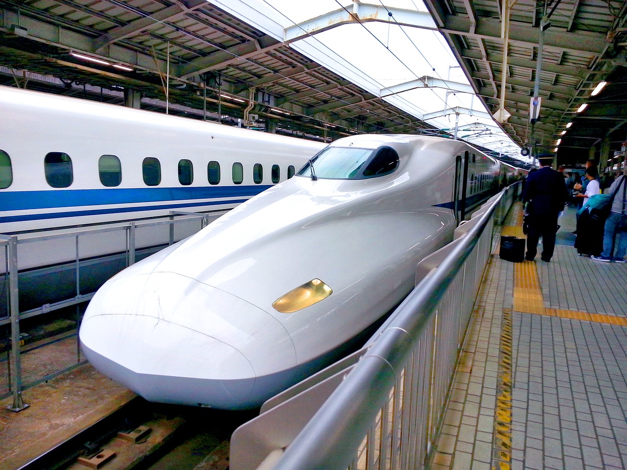 Kulkų Traukinys, Shinkansen, Geležinkelis, Kelionė, Geležinkelis, Japonija, Japanese, Didelis Greitis, Stotis, Technologija