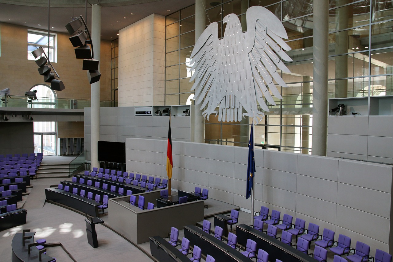 Bundestag, Reichstagas, Berlynas, Salė, Heraldinis Gyvūnas, Kapitalas, Stiklo Kupolas, Vyriausybė, Architektūra, Politika