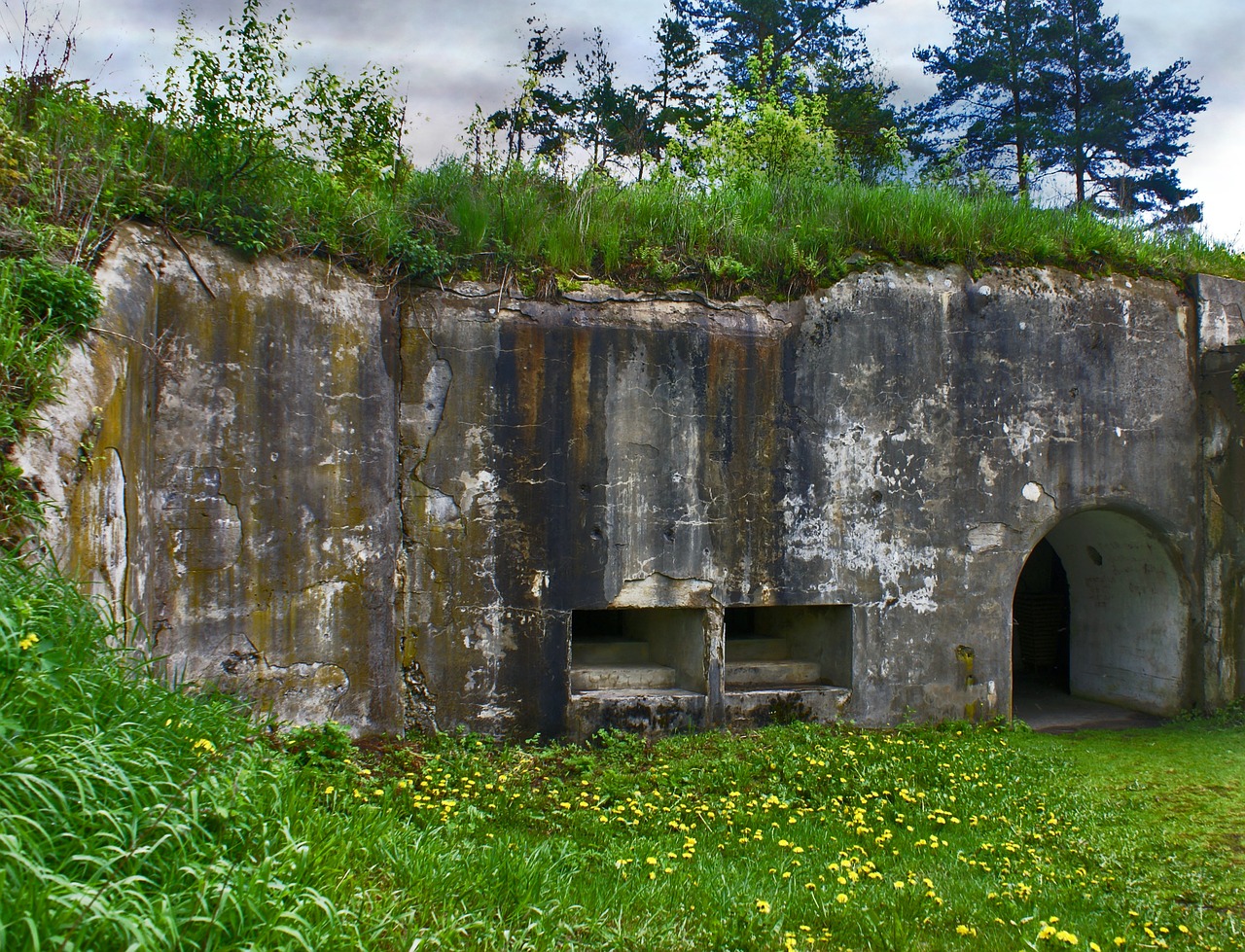 Bunkeris, Tvirtovė, Gynyba, Kariuomenė, Bastionas, Osowiec, Paminklas, Dizaino, Saugumas, Gynybinė Siena