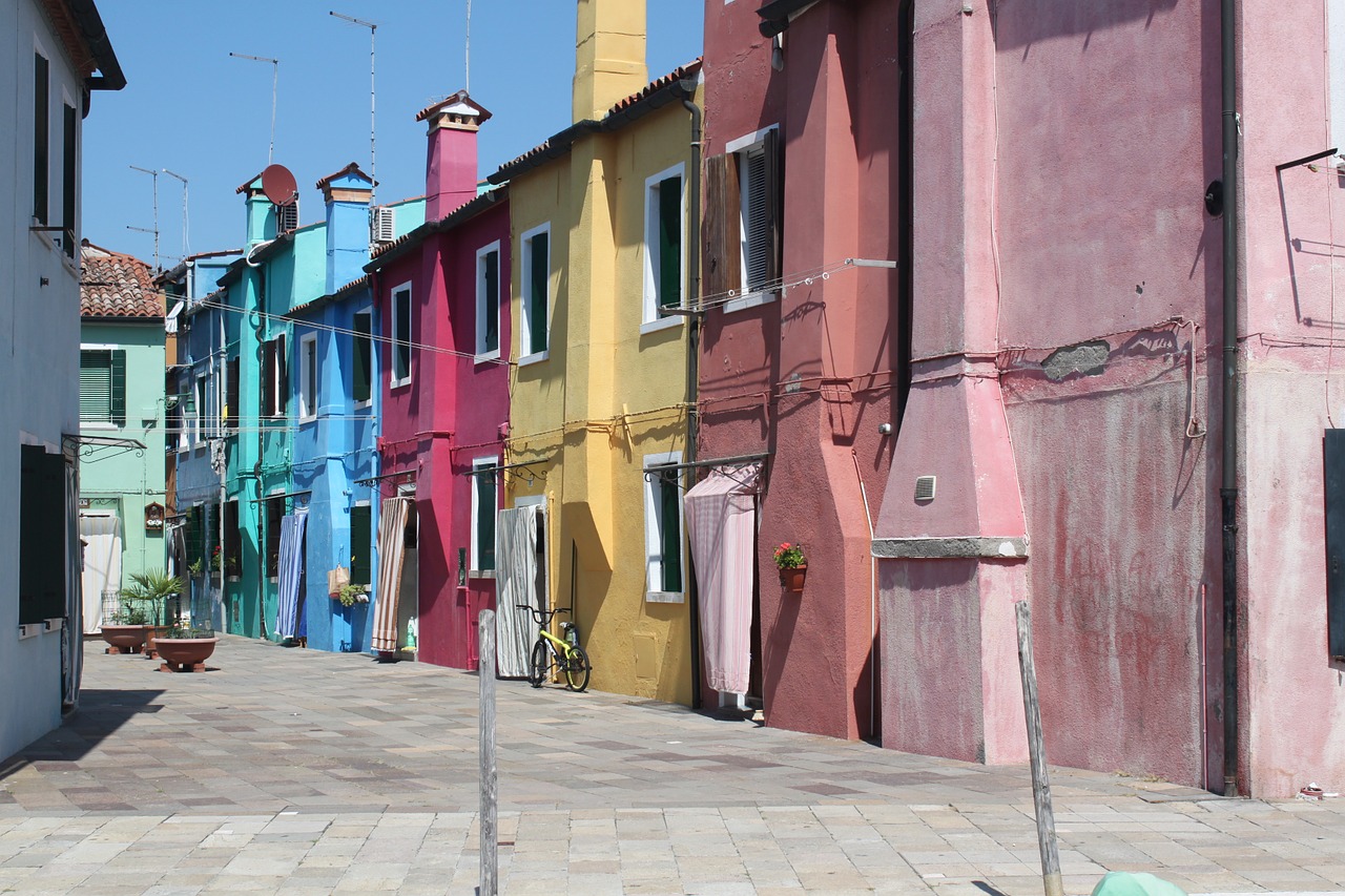 Burano, Venecija, Spalvos, Namai, Vaivorykštė, Nemokamos Nuotraukos,  Nemokama Licenzija