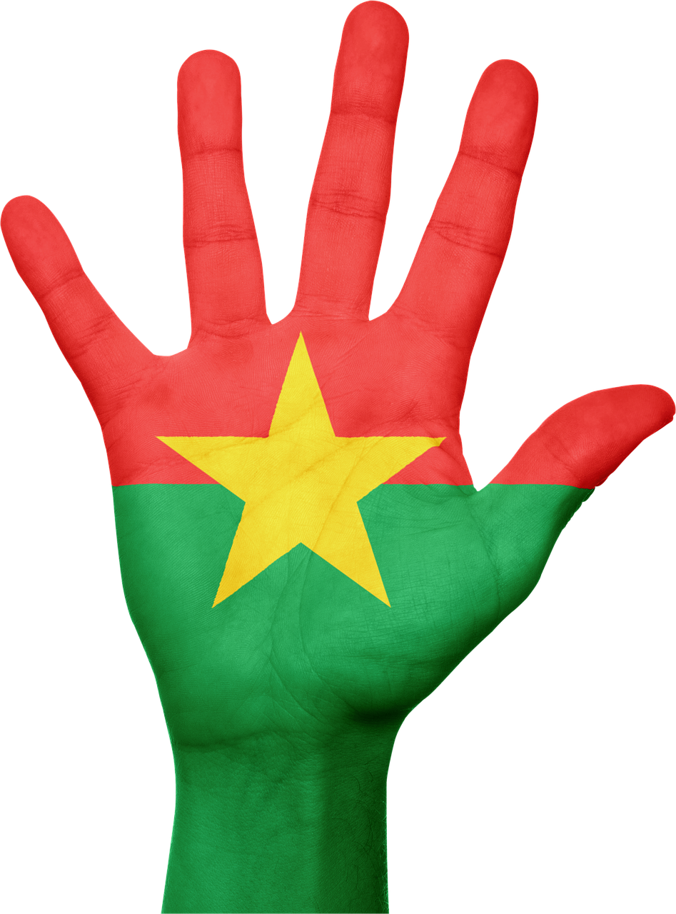 Burkina Fasas, Vėliava, Ranka, Nacionalinis, Pirštai, Patriotinis, Patriotizmas, Afrika, Burkinabė, Nemokamos Nuotraukos