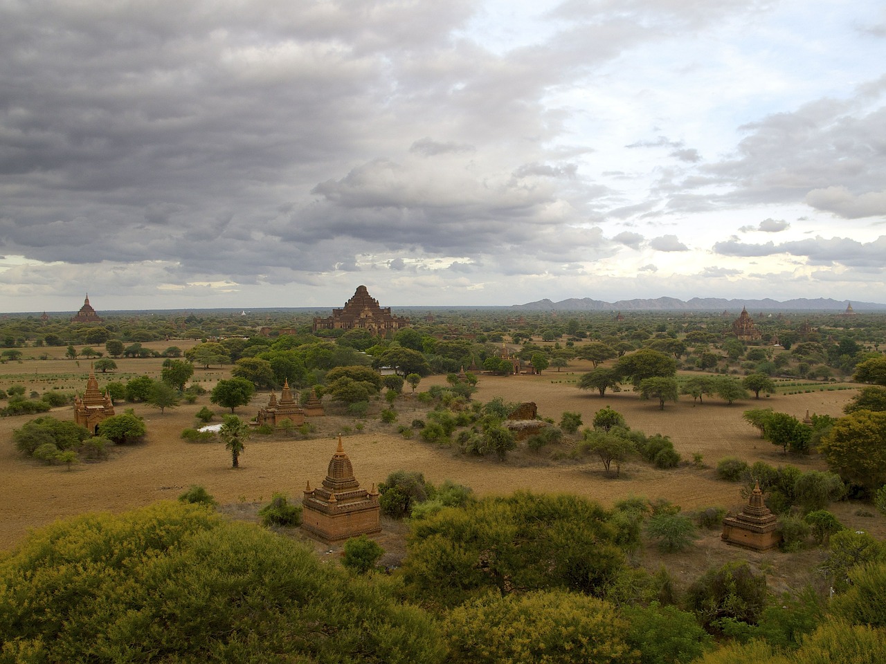 Burma, Bagan, Šventykla, Pagoda, Saulėlydis, Kraštovaizdis, Debesys, Nemokamos Nuotraukos,  Nemokama Licenzija
