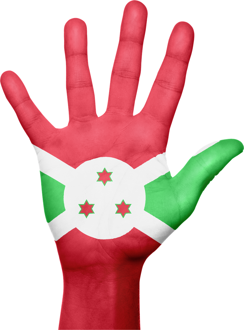 Burundis, Vėliava, Ranka, Nacionalinis, Pirštai, Patriotinis, Patriotizmas, Afrikos, Burundinis, Gestas