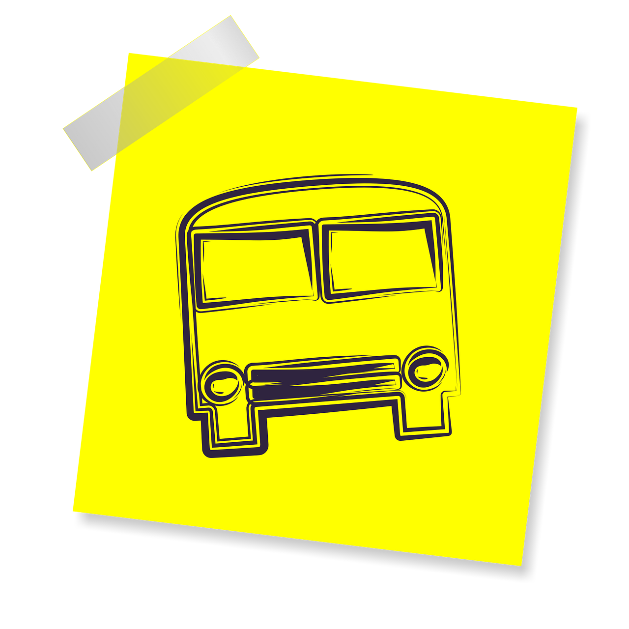 Autobusas, Mokyklinis Autobusas, Gabenimas, Transporto Priemonė, Autobusų Stotelė, Transportas, Vaikas, Mokyklinis Autobusas, Piktograma, Geltona Lipdukė