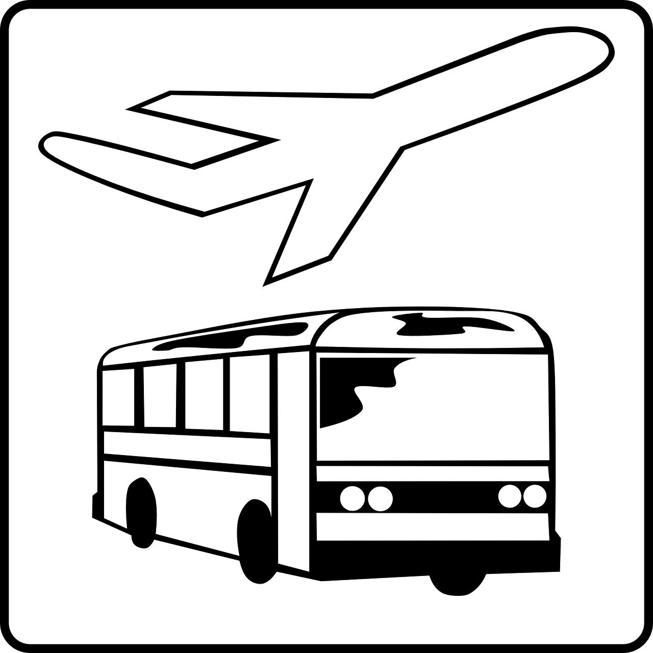 Autobusas, Viešbutis, Lėktuvas, Paslaugos, Gabenimas, Nemokama Vektorinė Grafika, Nemokamos Nuotraukos,  Nemokama Licenzija
