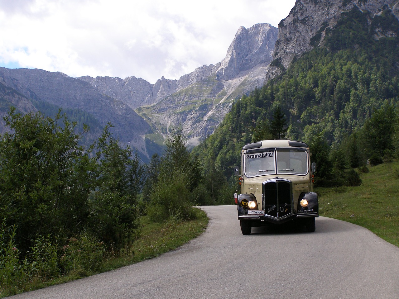Autobusas, Karwendel, Kelias, Kalnai, Alpių, Tyrol, Austria, Nemokamos Nuotraukos,  Nemokama Licenzija