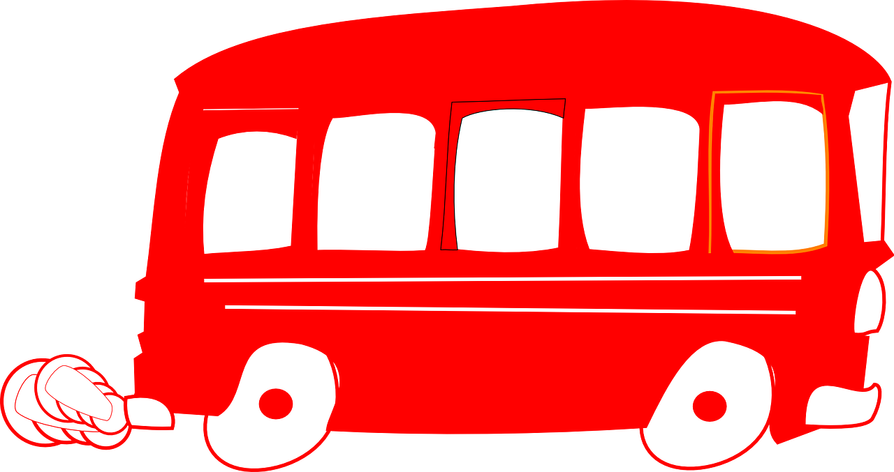 Autobusas, Raudona, Transporto Priemonė, Gabenimas, Automobilis, Transportas, Vairuoti, Eismas, Kelionė, Nemokama Vektorinė Grafika