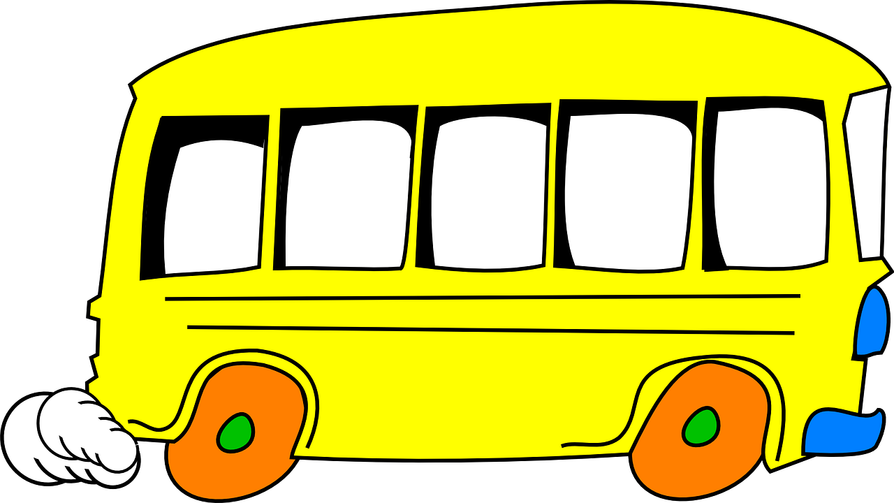 Autobusas, Geltona, Animacinis Filmas, Gabenimas, Mokykla, Transporto Priemonė, Izoliuotas, Važiuoti, Pagrindinis, Vairuoti