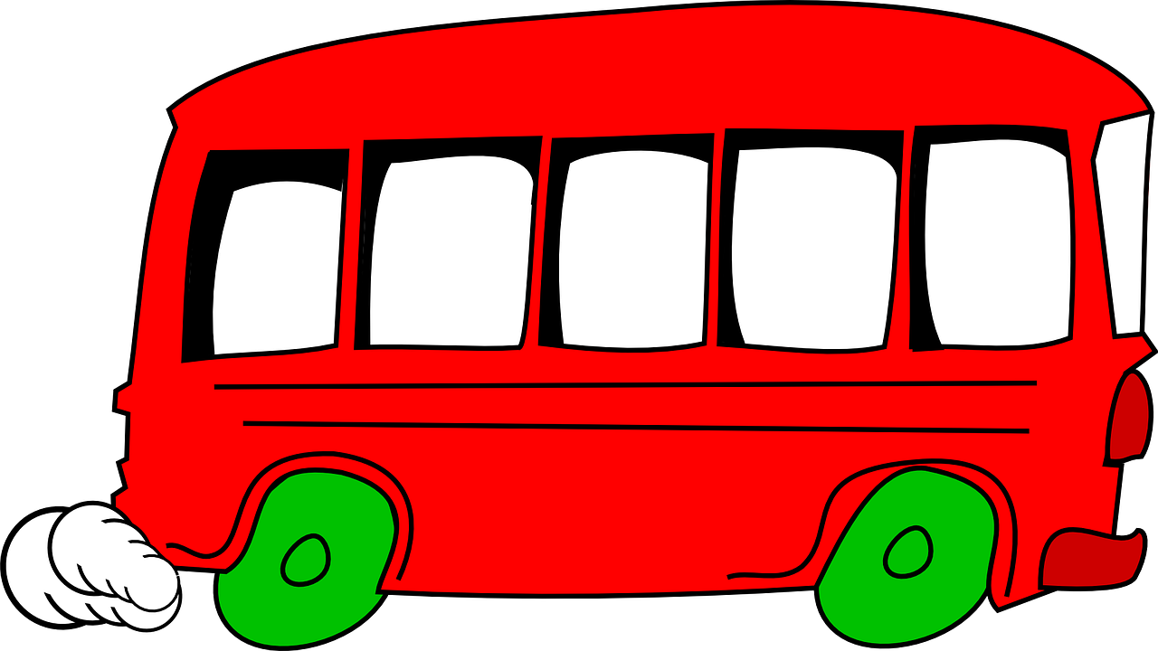 Autobusas, Mokykla, Raudona, Mini, Gabenimas, Transporto Priemonė, Mikroautobusas, Treneris, Variklis, Nemokama Vektorinė Grafika