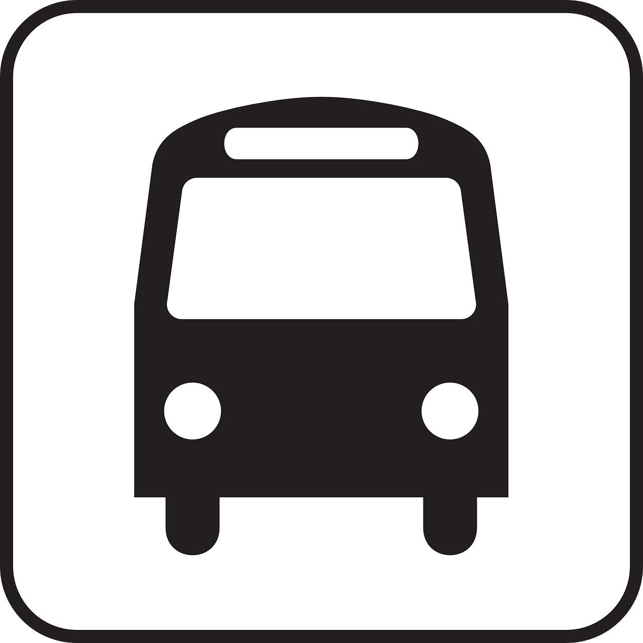 Autobusas, Viešasis Transportas, Automobilis, Ženklas, Simbolis, Piktograma, Nemokama Vektorinė Grafika, Nemokamos Nuotraukos,  Nemokama Licenzija