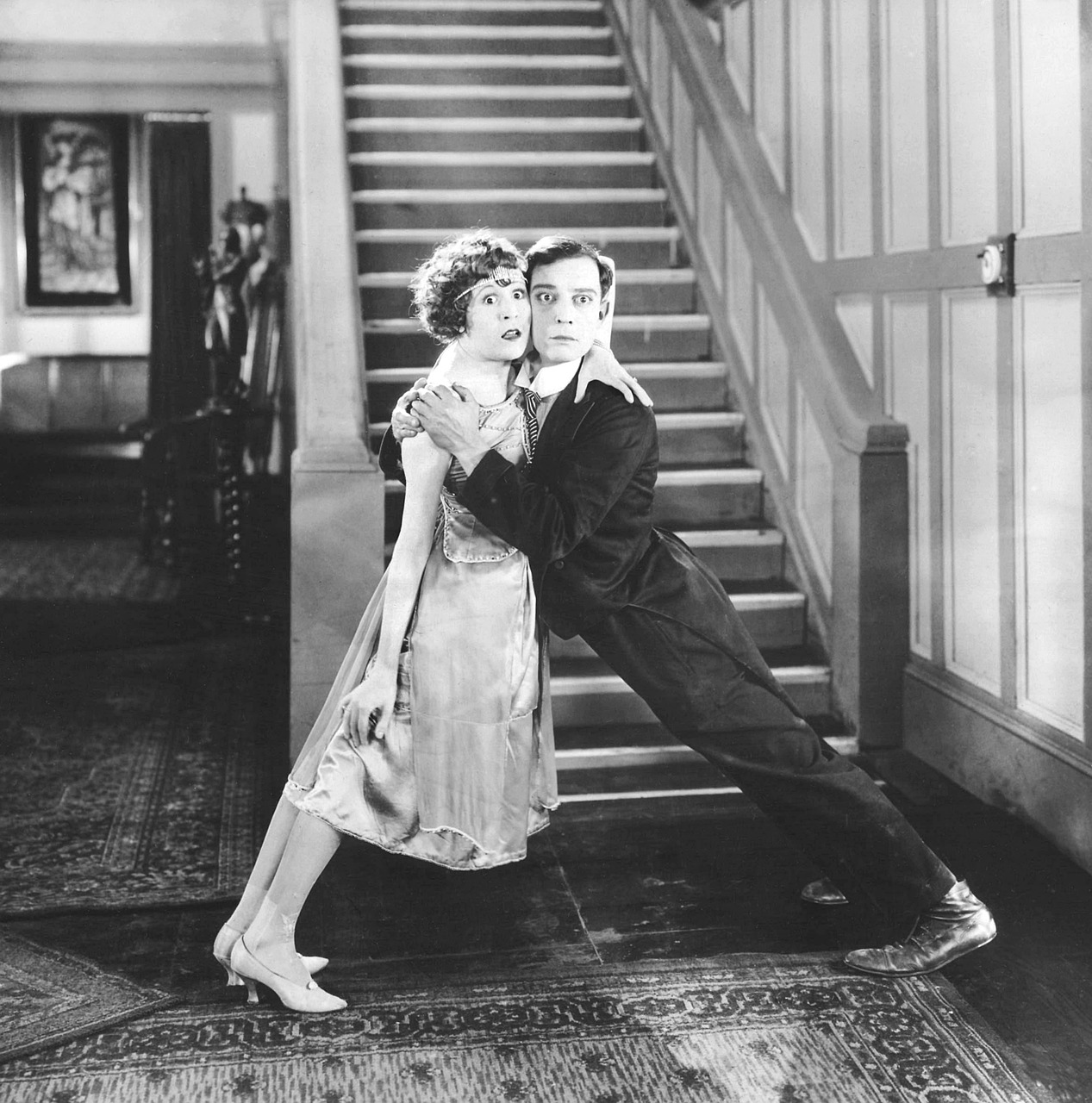 Buster Keaton, Tylus Filmas, Romantika, Žemės Drebėjimas, Laiptai, Namas, Patalpose, Nemokamos Nuotraukos,  Nemokama Licenzija