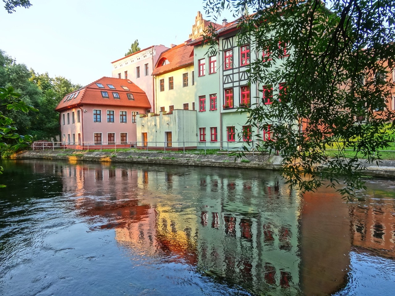 Bydgoszcz Venecija, Brda, Upė, Namai, Miesto, Atspindys, Lenkija, Kanalas, Nemokamos Nuotraukos,  Nemokama Licenzija