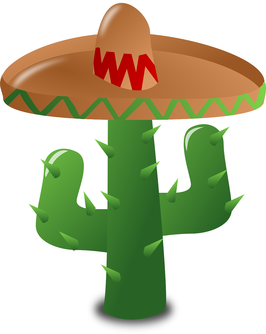 Kaktusas, Meksika, Dykuma, Kaktusai, Skrybėlę, Sombrero, Nemokama Vektorinė Grafika, Nemokamos Nuotraukos,  Nemokama Licenzija
