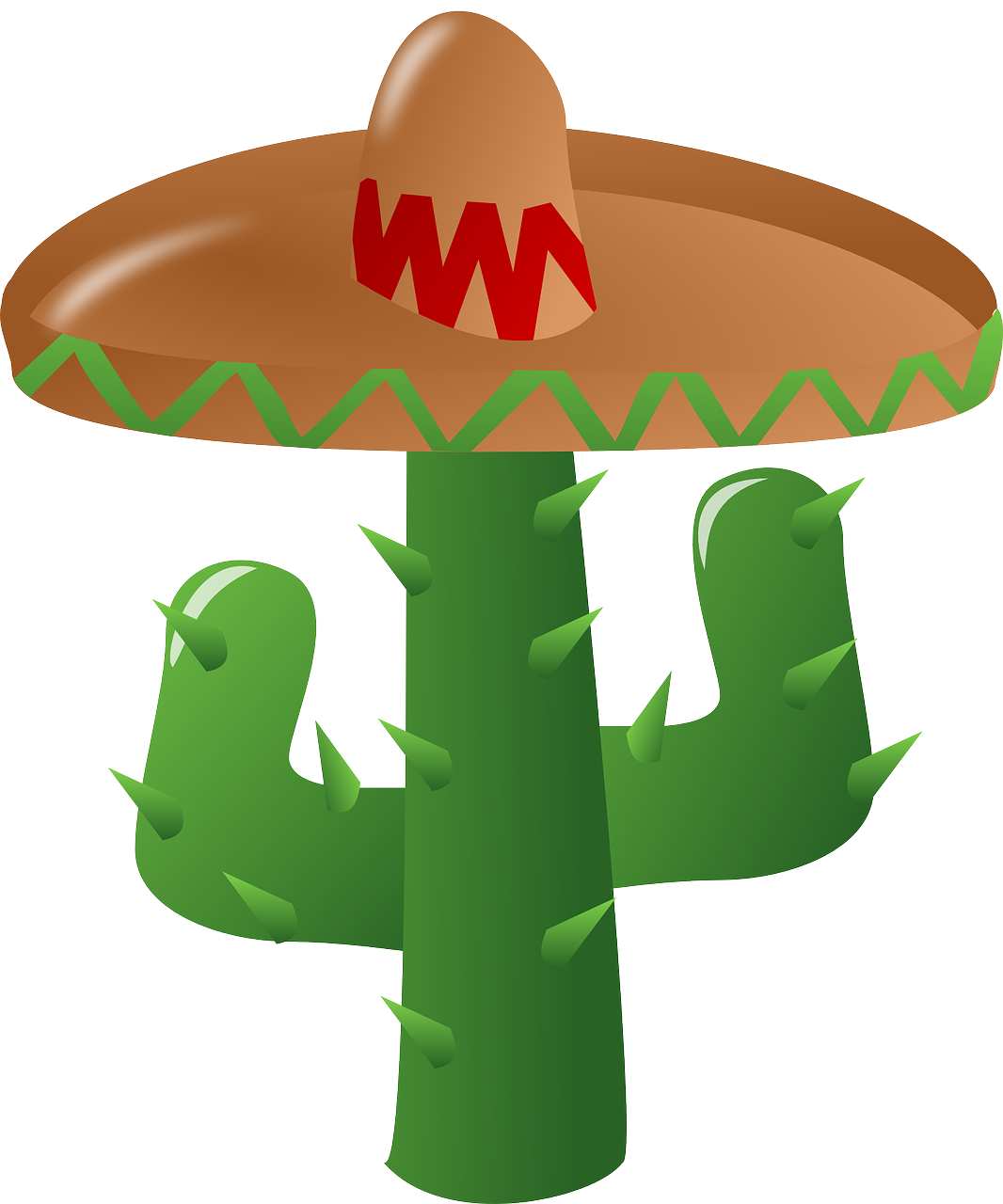 Kaktusas, Sombrero, Meksikietis, Žalias, Skrybėlę, Smailas, Meksika, Nemokama Vektorinė Grafika, Nemokamos Nuotraukos,  Nemokama Licenzija