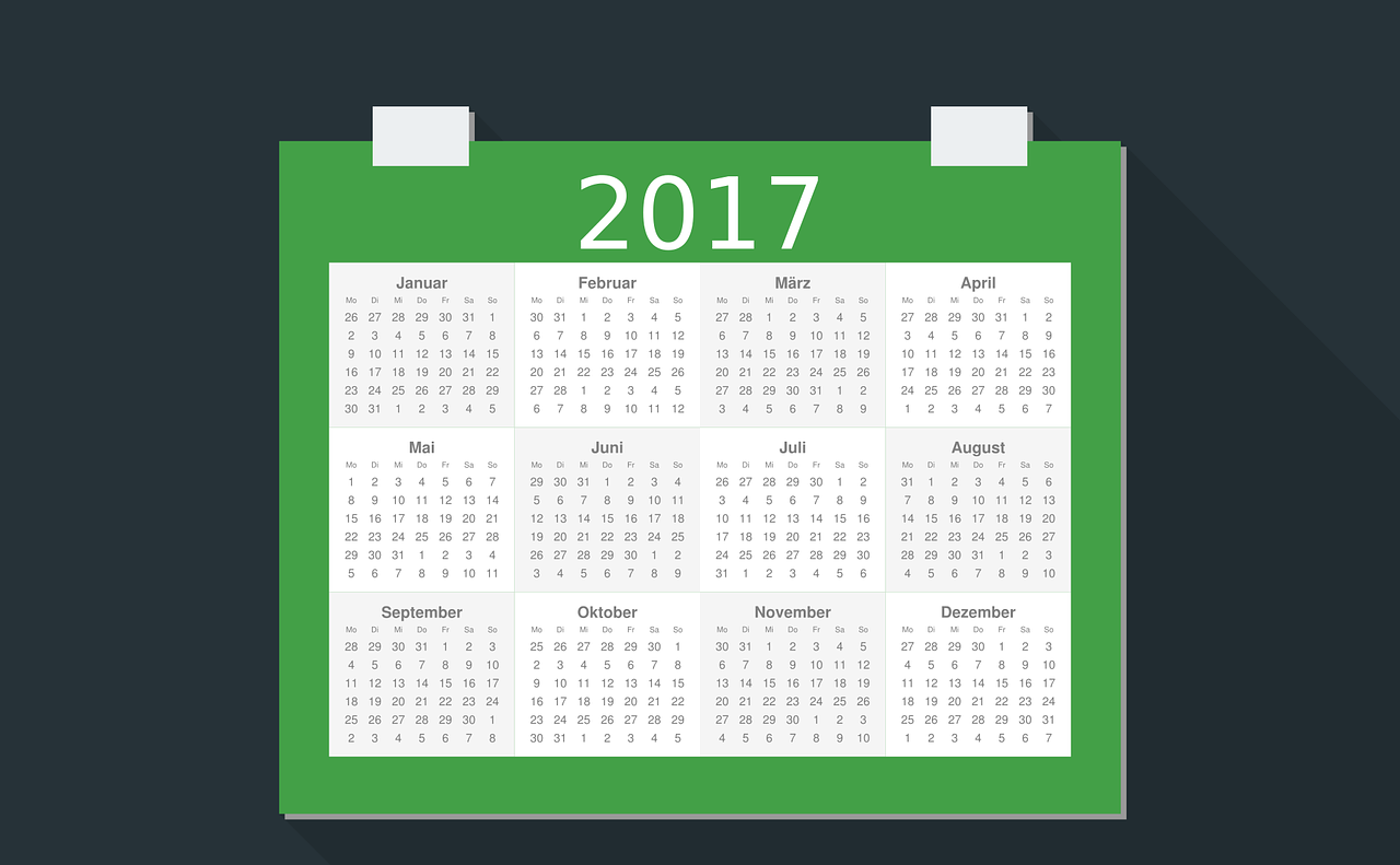 Kalendorius, 2017, Medžiaga, Dizainas, Nemokama Vektorinė Grafika, Nemokamos Nuotraukos,  Nemokama Licenzija