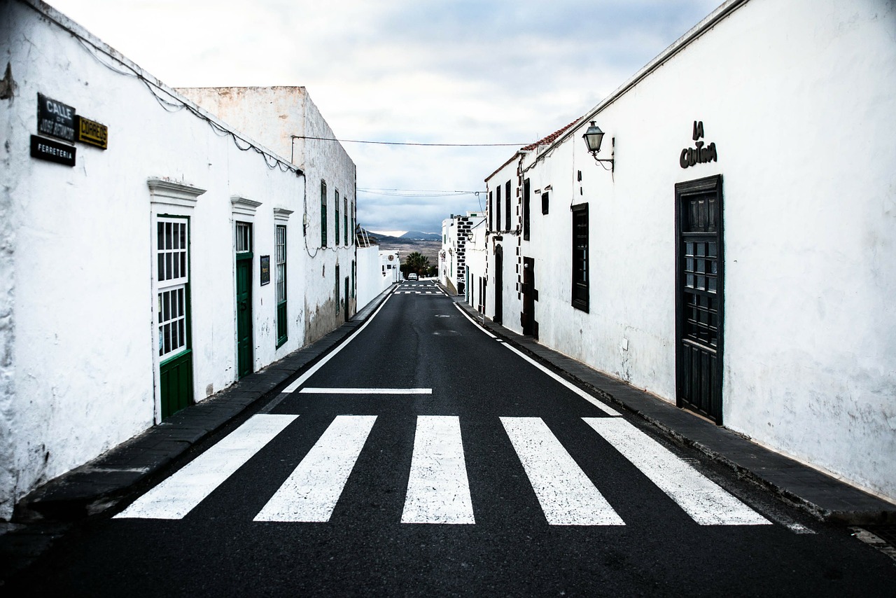 Calle Jose Betancort, Teguise, Lanzarote, Kelias, Pėsčiųjų Perėja, Nemokamos Nuotraukos,  Nemokama Licenzija