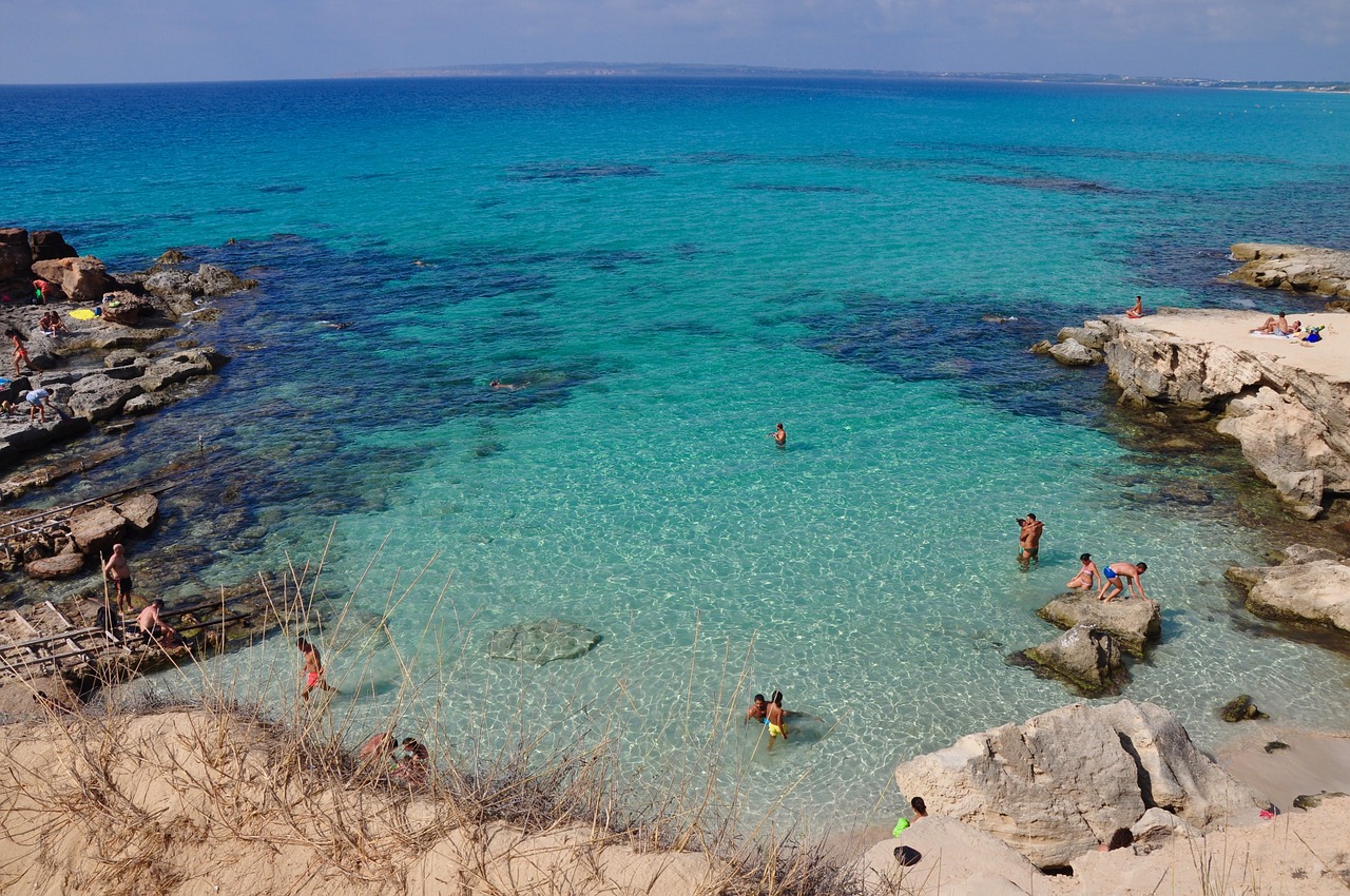 Calo Des Mort, Formentera, Laguna, Aiški Jūra, Nemokamos Nuotraukos,  Nemokama Licenzija
