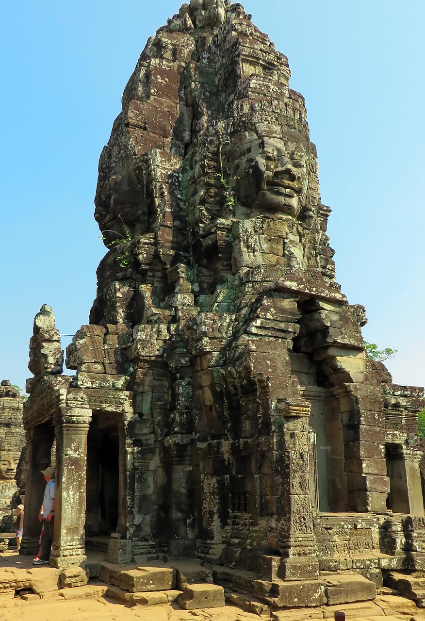 Kambodža, Angkor, Veidas, Šventykla, Statula, Religinis, Nemokamos Nuotraukos,  Nemokama Licenzija