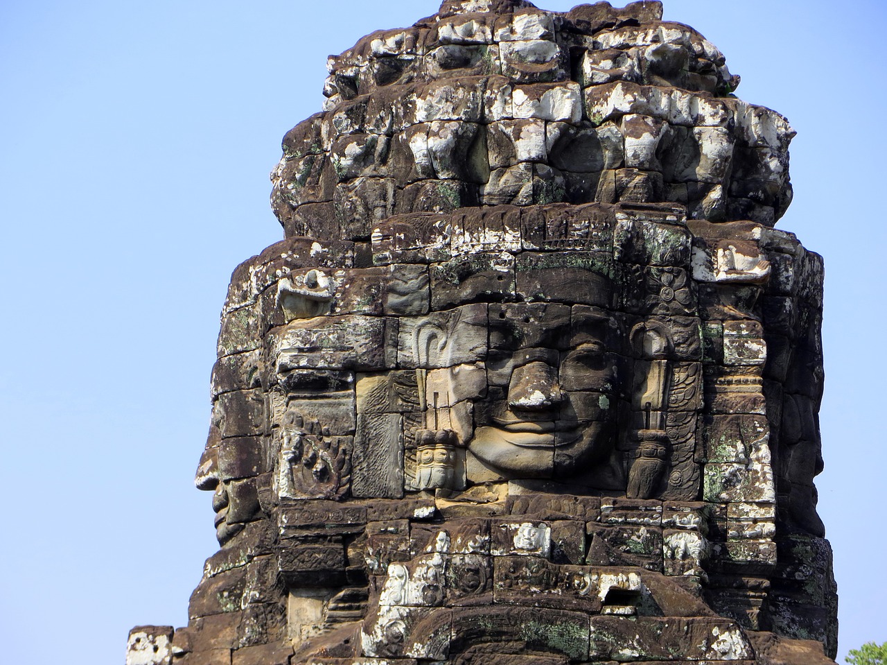 Kambodža, Angkor, Religija, Šventykla, Bayon, Veidas, Šypsena, Statula, Griuvėsiai, Nemokamos Nuotraukos