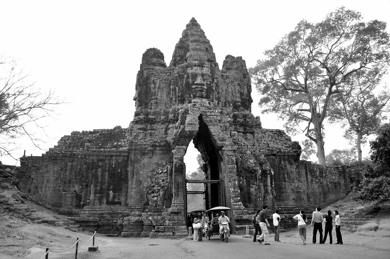 Kambodža, Angkor, Šventykla, Istoriškai, Angkor Wat, Asija, Šventyklos Kompleksas, Khmer, Skulptūra, Istorija