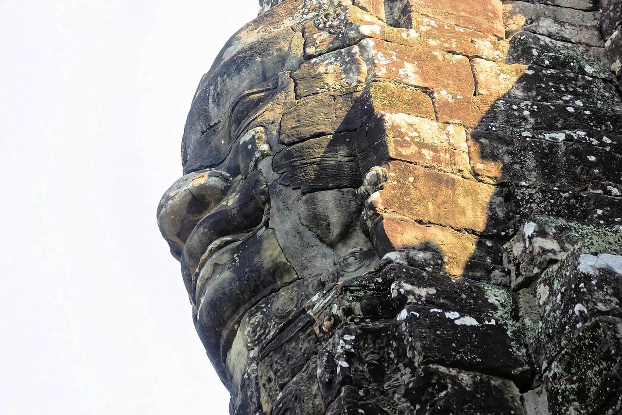 Kambodža, Angkor, Bayon, Šventykla, Veidas, Statula, Šypsena, Skulptūros, Archeologija, Nemokamos Nuotraukos