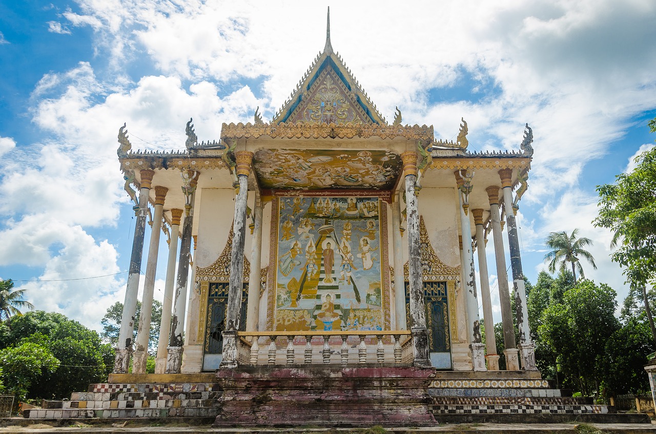 Kambodža, Pagoda, Asija, Šventykla, Kelionė, Khmer, Senovės, Architektūra, Religija, Budizmas