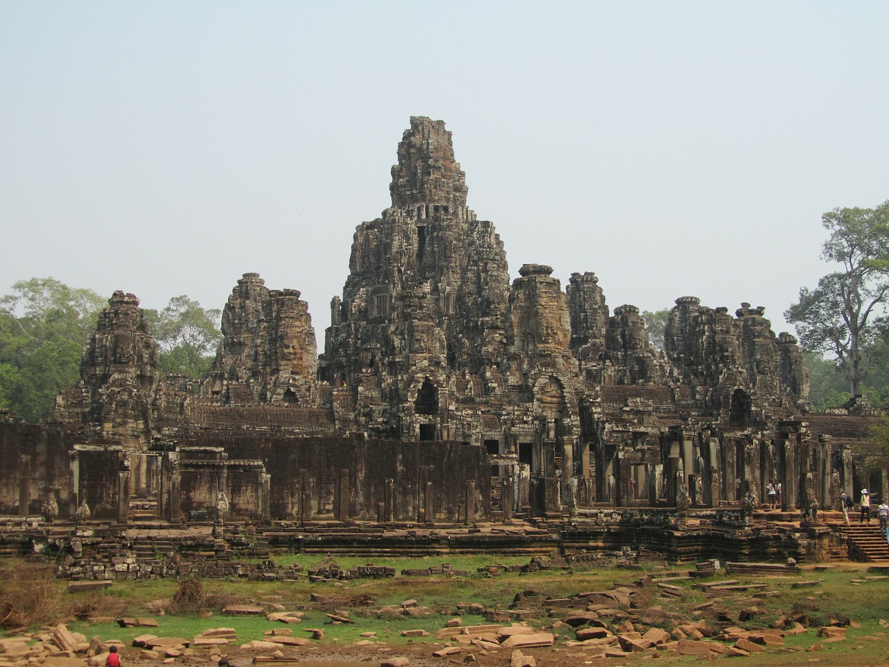 Kambodža, Siem Grižti, Angkor Tomas, Bayon, Šventykla, Orientyras, Kultūra, Griuvėsiai, Senas, Senovės
