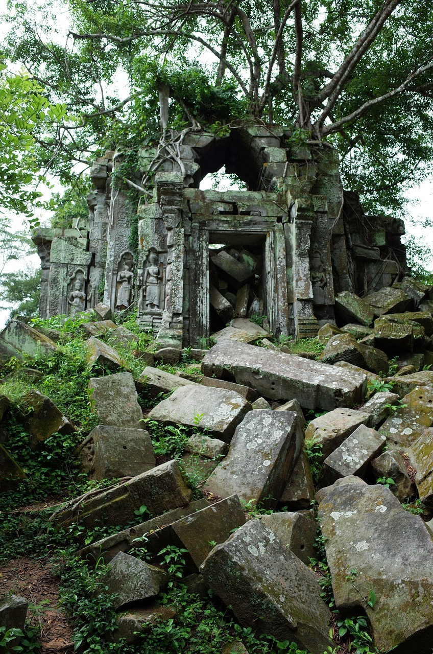 Kambodža, Siem Grižti, Angkor, Beng Mealea, Kelionė, Griuvėsiai, Žalias, Medis, Akmuo, Nemokamos Nuotraukos