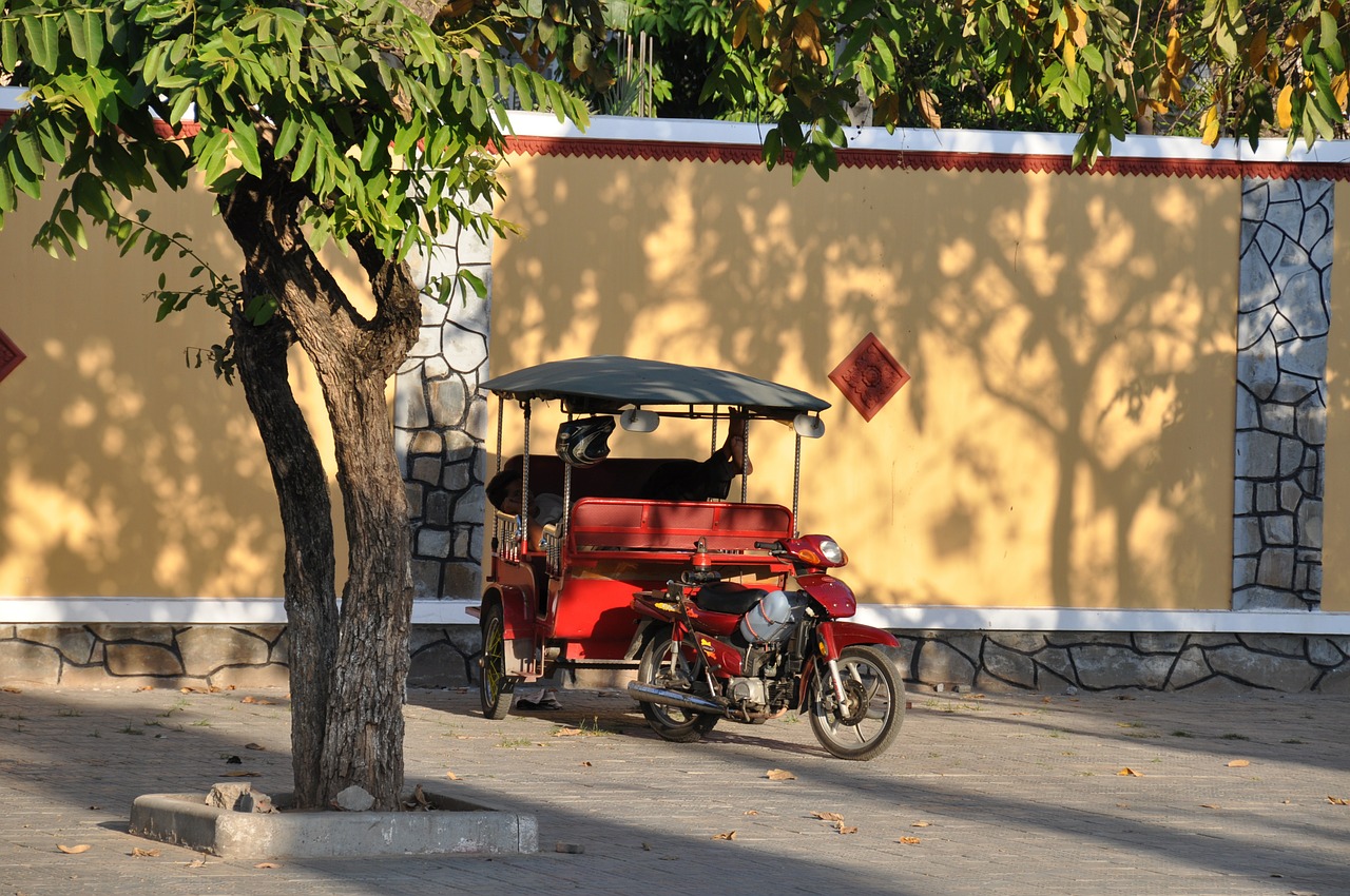 Kambodža, Rickshaw, Phnom Penh, Automobilis, Nemokamos Nuotraukos,  Nemokama Licenzija