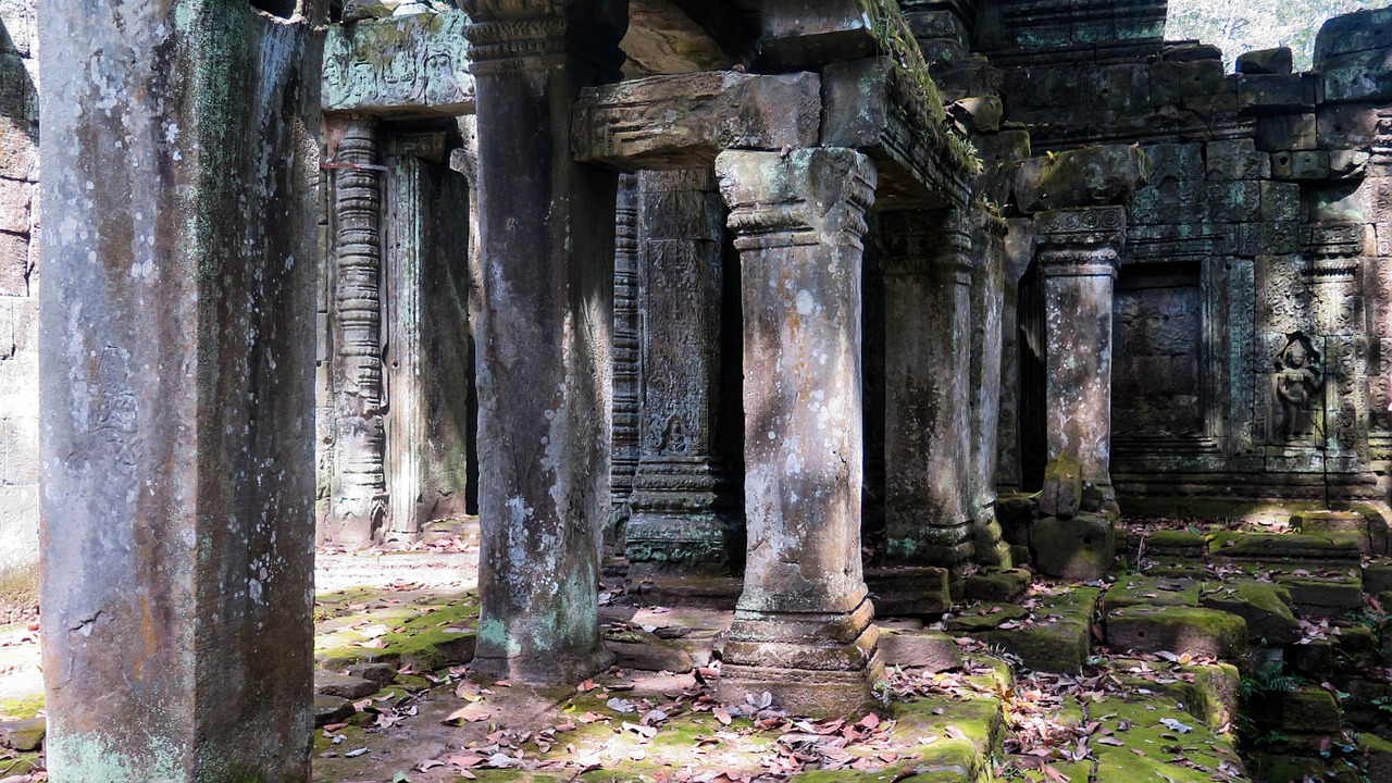 Kambodža, Angkor, Šventykla, Istorija, Asija, Šventyklų Kompleksai, Stulpelis, Preah Khan, Džiunglės, Nemokamos Nuotraukos
