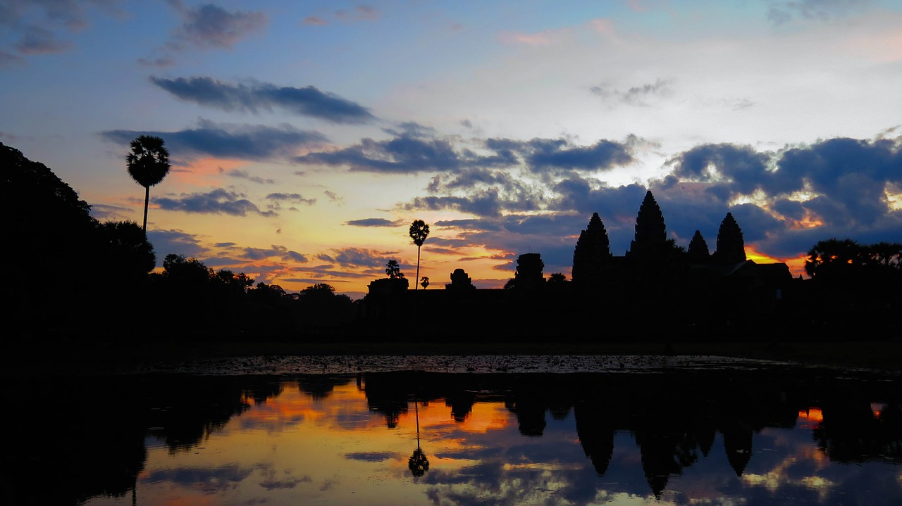 Kambodža, Angkor Wat, Šventykla, Istorija, Asija, Šventyklų Kompleksai, Gamta, Ežeras, Medžiai, Džiunglės