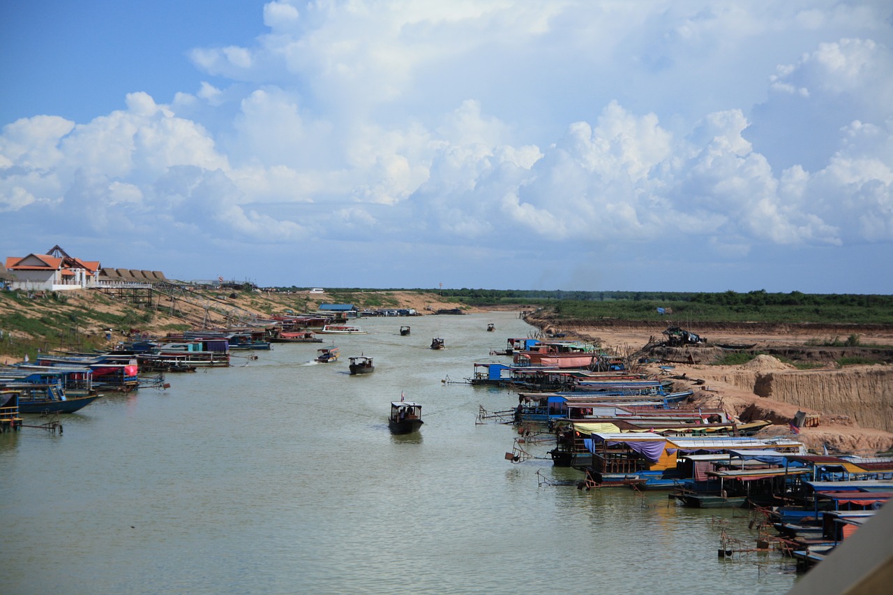 Kambodža, Phnom Penh, Ežeras, Debesis, Dangus, Kelionė, Tyrinėti, Vandens Gyvybei, Sausasis Sezonas, Nemokamos Nuotraukos