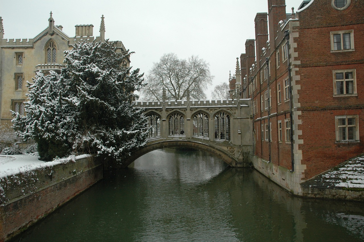 Cambridge, Sniegas, Tiltas, Universitetas, Nemokamos Nuotraukos,  Nemokama Licenzija