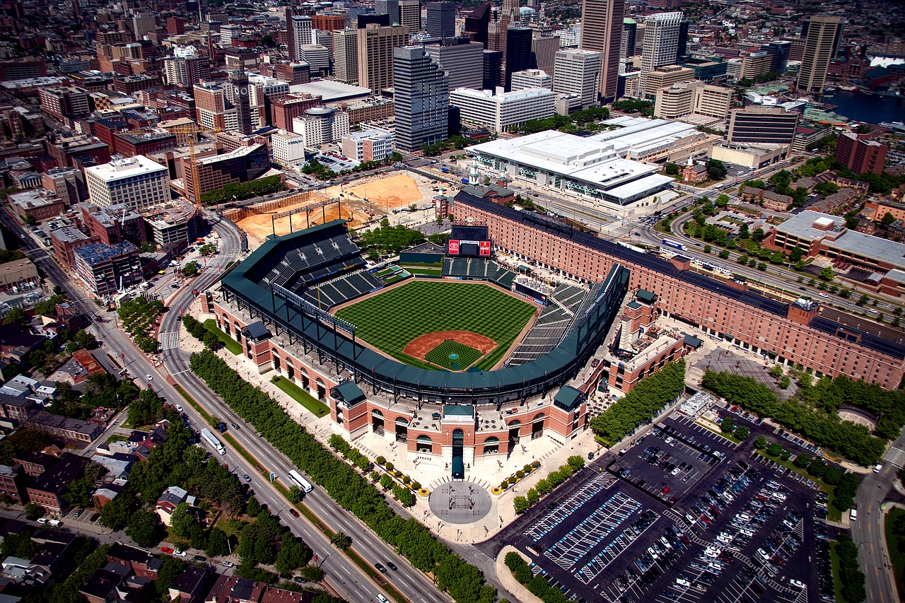 Kvadrato Kiemai, Baltimore, Maryland, Hdr, Beisbolas, Orioles, Sportas, Miestas, Miestai, Miesto