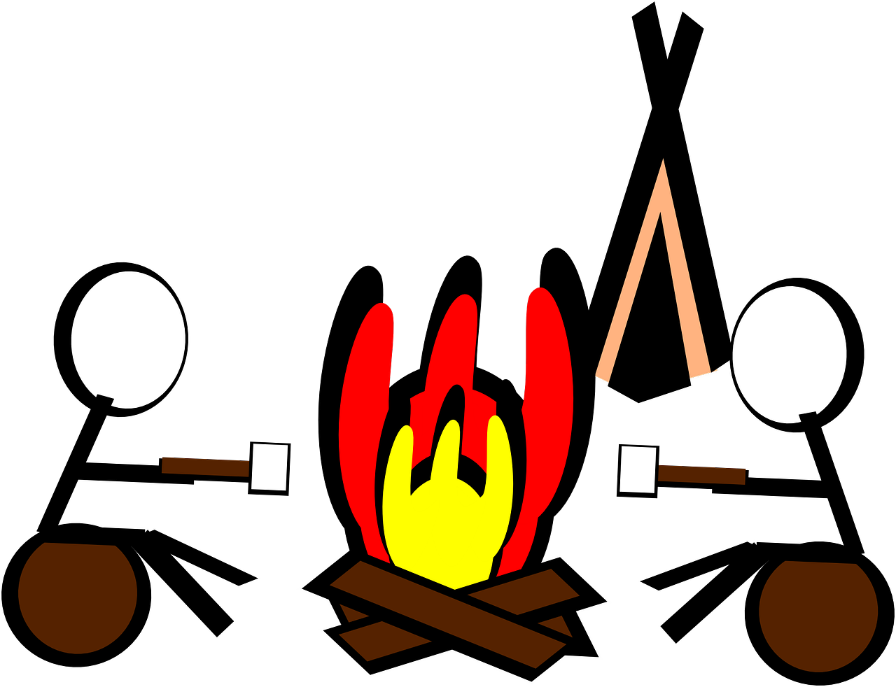 Stovykla, Kempingas, Laužavietė, Tepee, Kelio Davikliai, Skautai, Nemokama Vektorinė Grafika, Nemokamos Nuotraukos,  Nemokama Licenzija