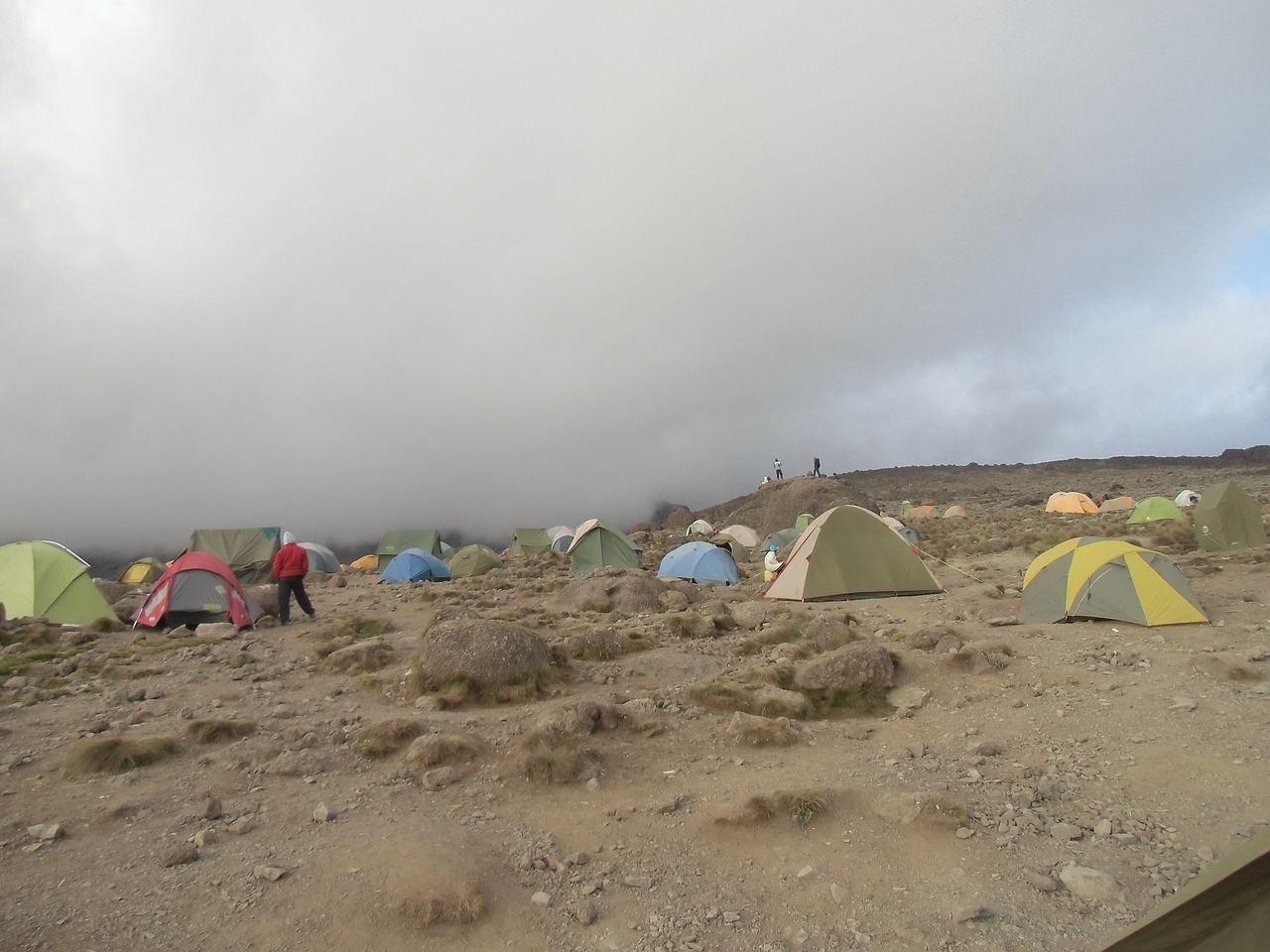 Stovykla, Kalnas, Rūkas, Žygis, Alpinizmas, Lauke, Kempingas, Nuotykis, Kilimandžaras, Tanzanija