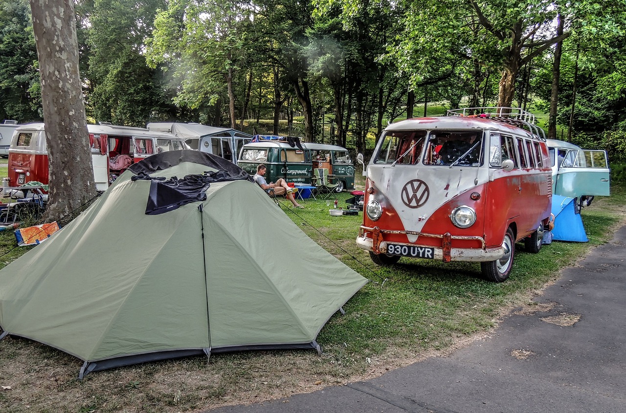 Kempingas, Poilsis, Kemperis, Lauke, Atsipalaidavimas, Laisvalaikis, Šventė, Žolė, Vwbus, Nemokamos Nuotraukos