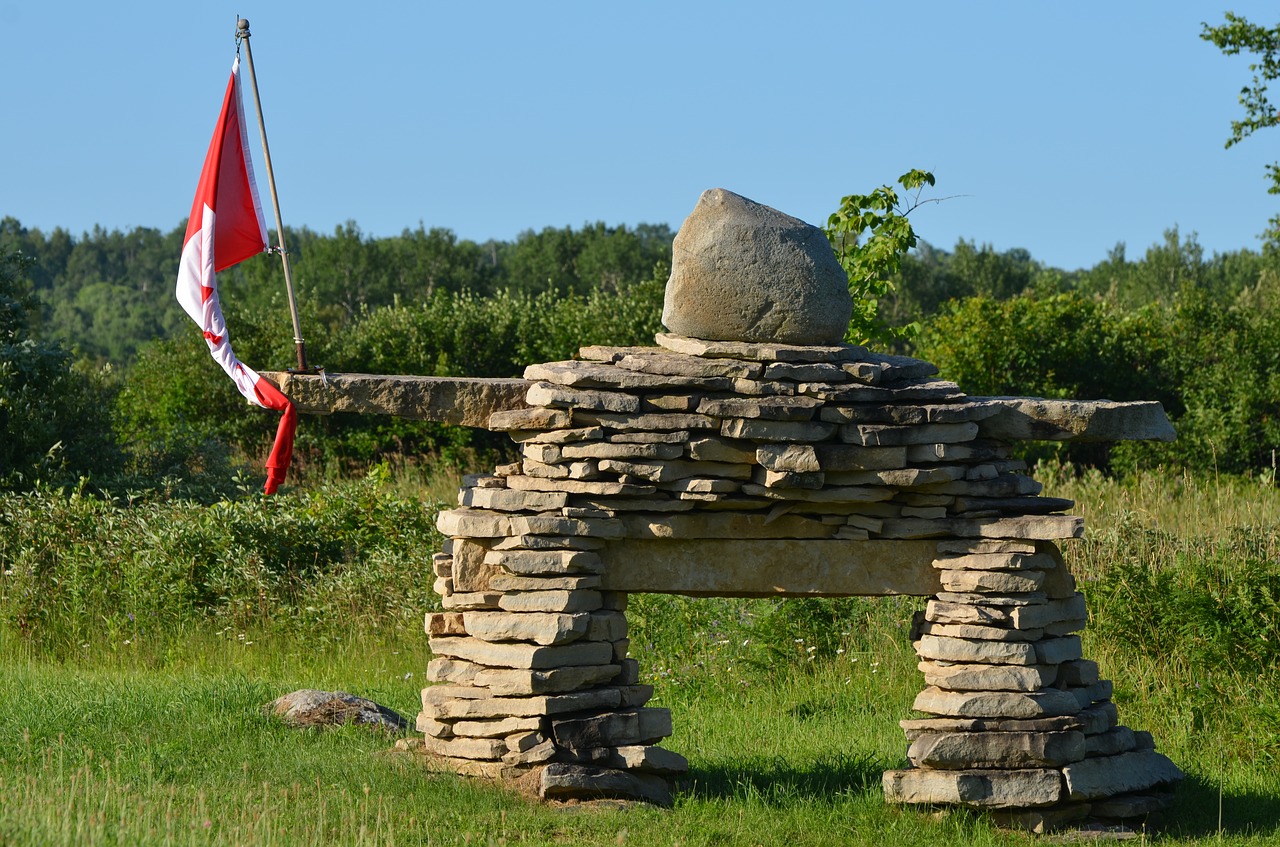 Kanada, Inukshuk, Akmuo, Kelionė, Rokas, Simbolis, Kalnas, Gamta, Vasara, Kraštovaizdis