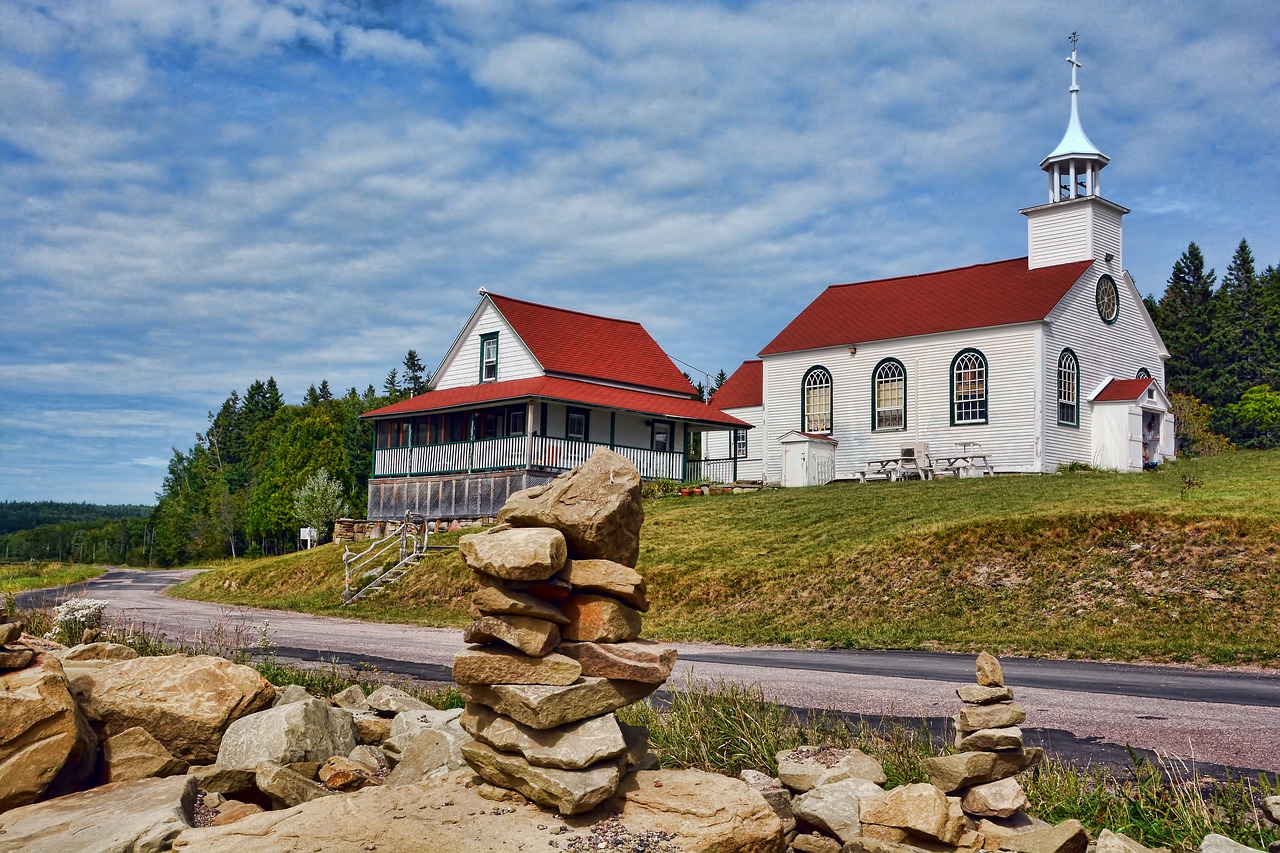 Kanada, Bažnyčia, Naujasis Bransvikas, Architektūra, Religija, Kelionė, Dangus, Senas, Turizmas, Pastatas