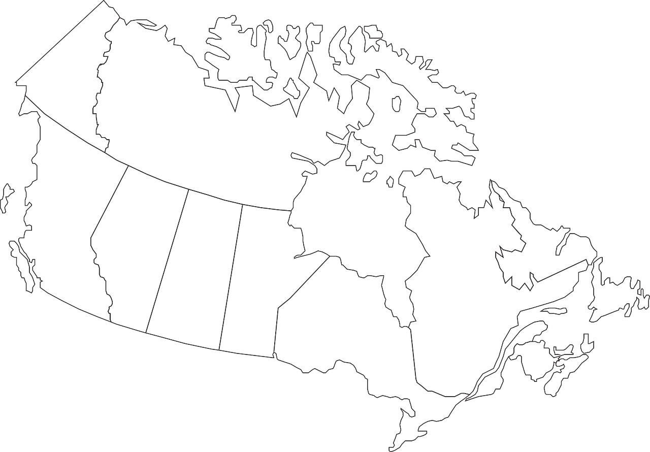 Kanada, Žemėlapis, Geografija, Šalis, Kartografija, Šiaurė, Amerikietis, Kanados, Tauta, Nemokama Vektorinė Grafika