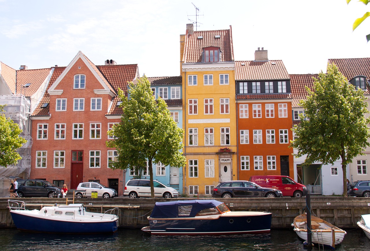 Kanalas, Kopenhaga, Christianshavn, Uostas, Kapitalas, Valtys, Denmark, Butams, Krantinė, Spalvinga