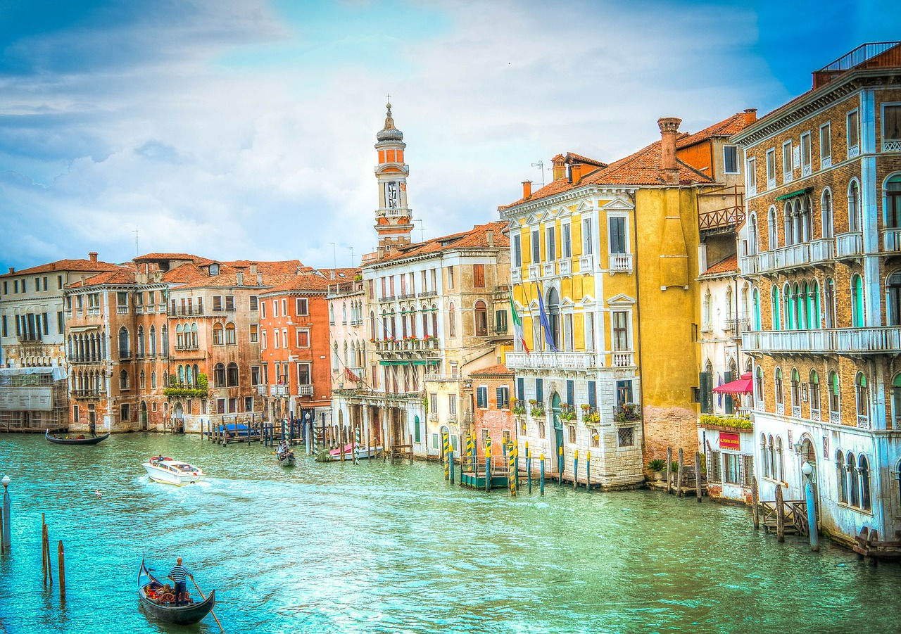 Kanalo Grande, Venecija, Kranto, Italy, Kanalas, Vanduo, Namai, Valtys, Romantika, Romantiškas