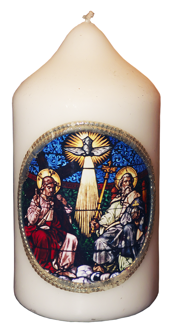 Žvakė, Vaškinė Žvakė, Wachsbild, Religinis, Trinybė, Katalikų, Religija, Krikščionis, Krikščionybė, Dievotinis Objektas
